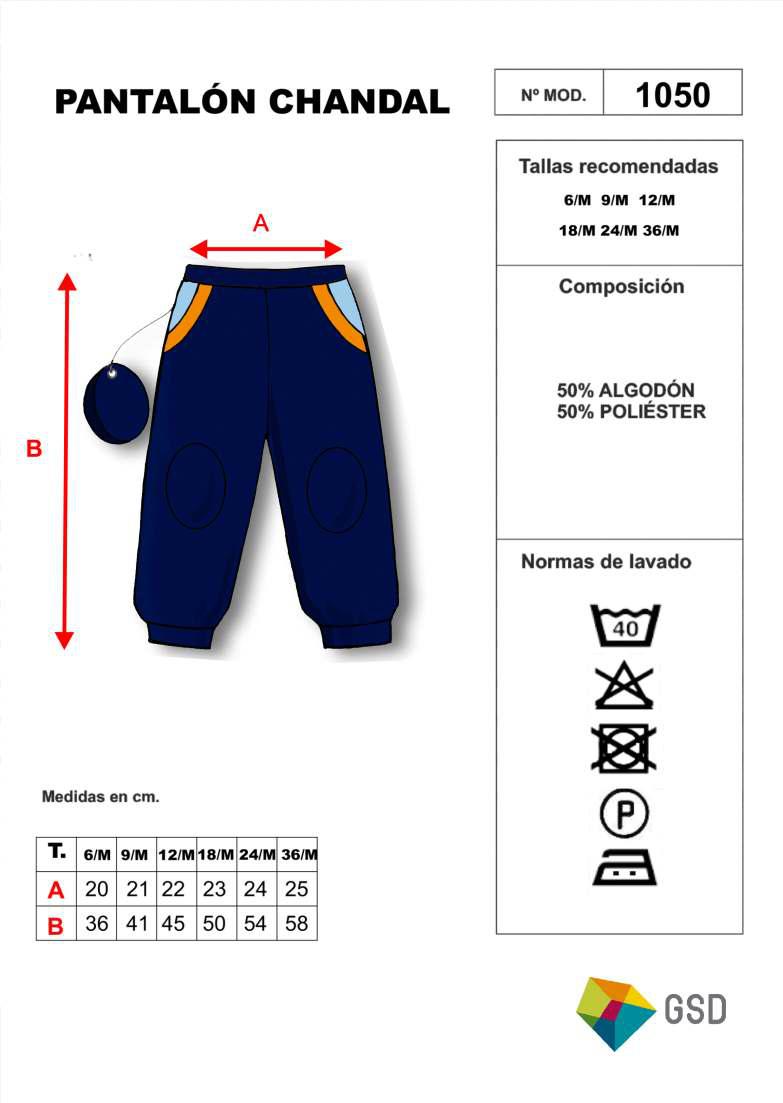Pantalón chándal Infantil 1 ciclo