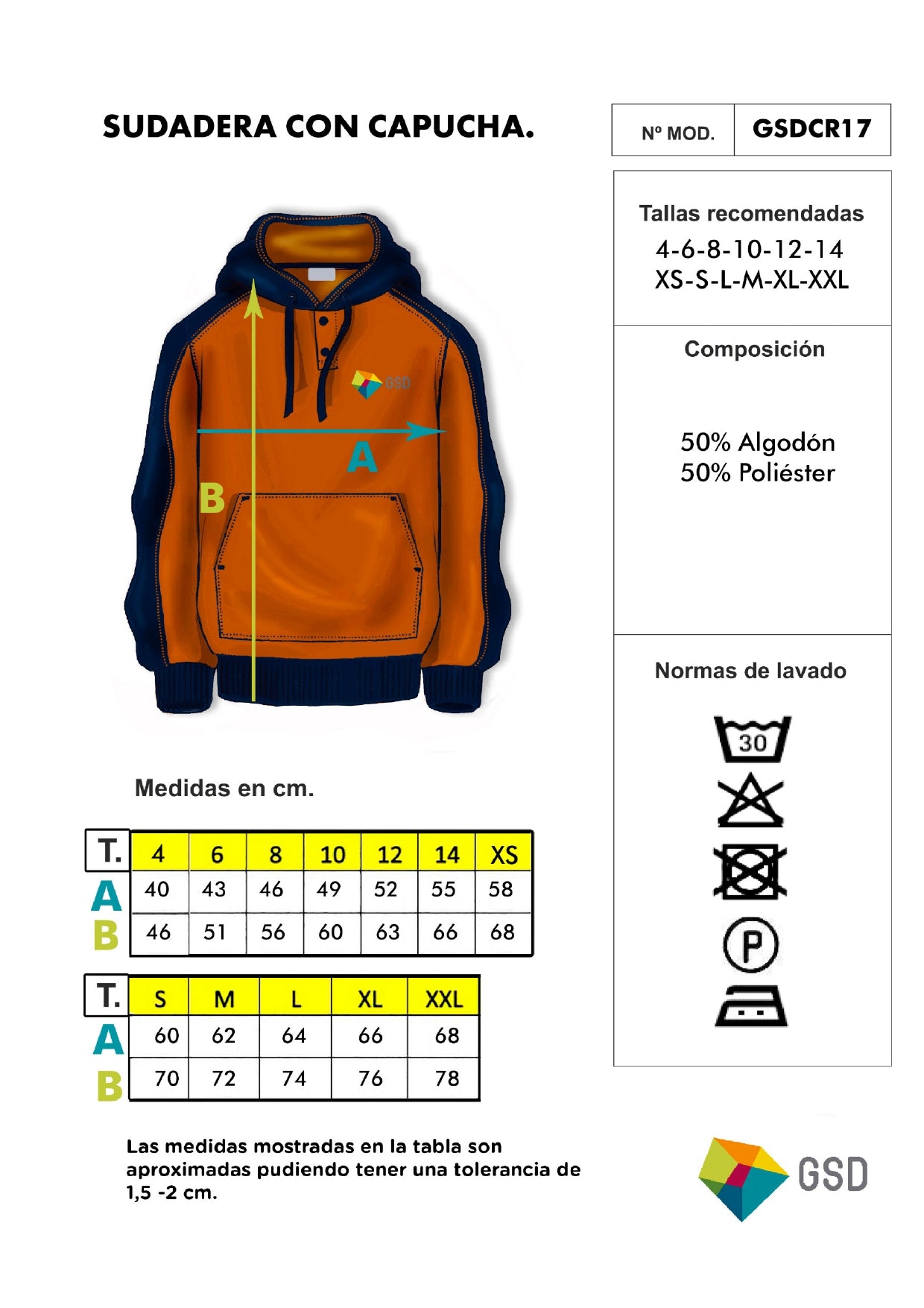 Sudadera capucha y botones